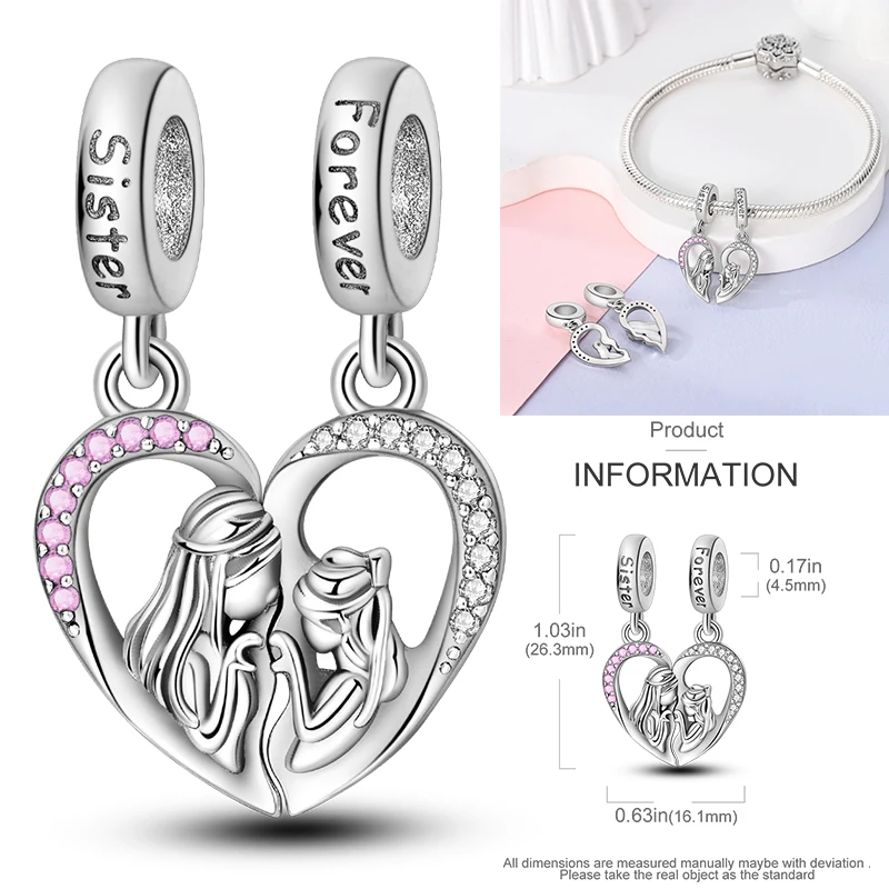 2026 Neuer 925 Sterling Silber Schleifen-Charm Herz Keltischer Knoten Perlen-Anhänger Passend für Europäische Armbänder DIY Damen Schmuck Geschenk – Detail 19