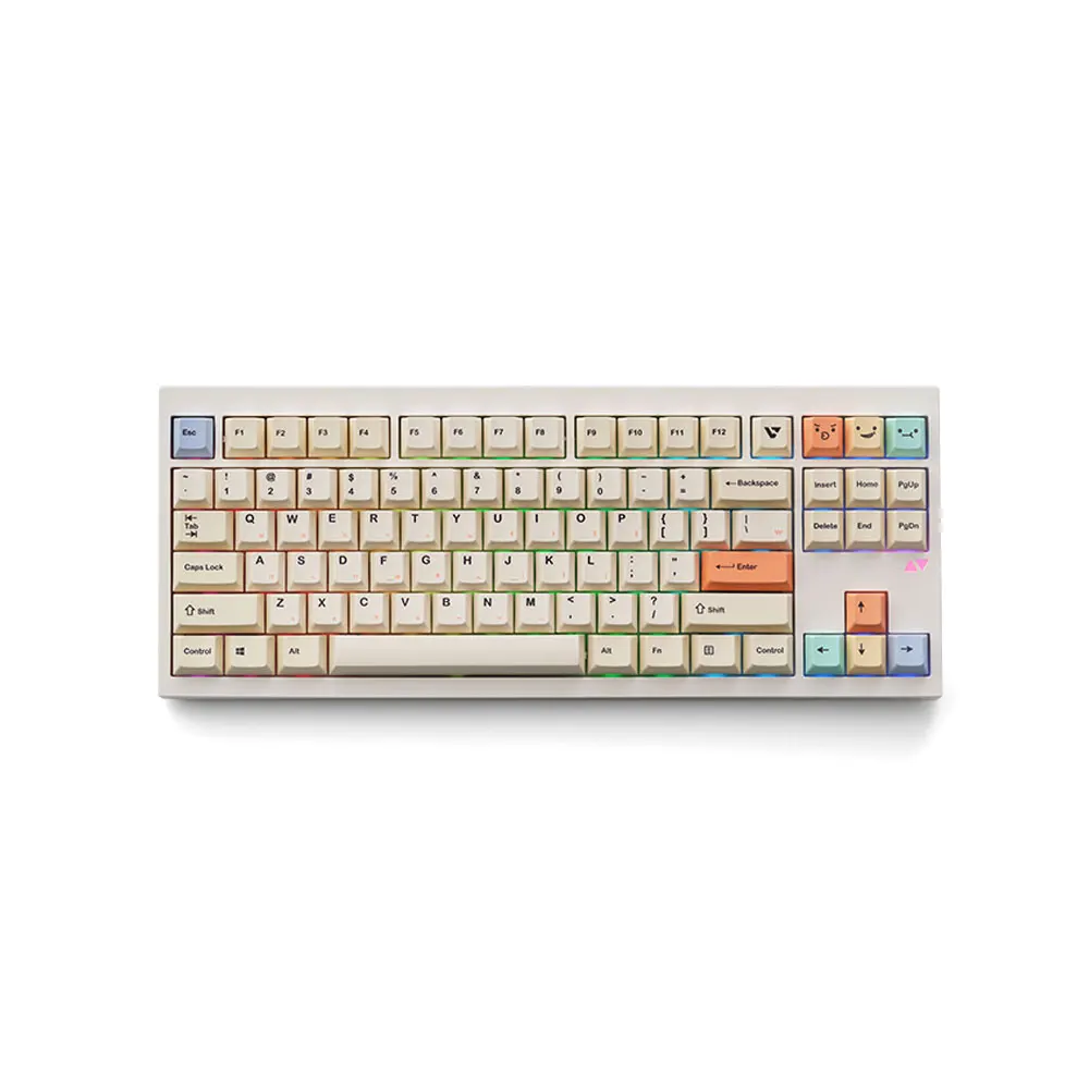 لوحة مفاتيح ميكانيكية سلكية/لاسلكية باستيل Varo V87 (مفتاح نعناعي منخفض الضوضاء) #2