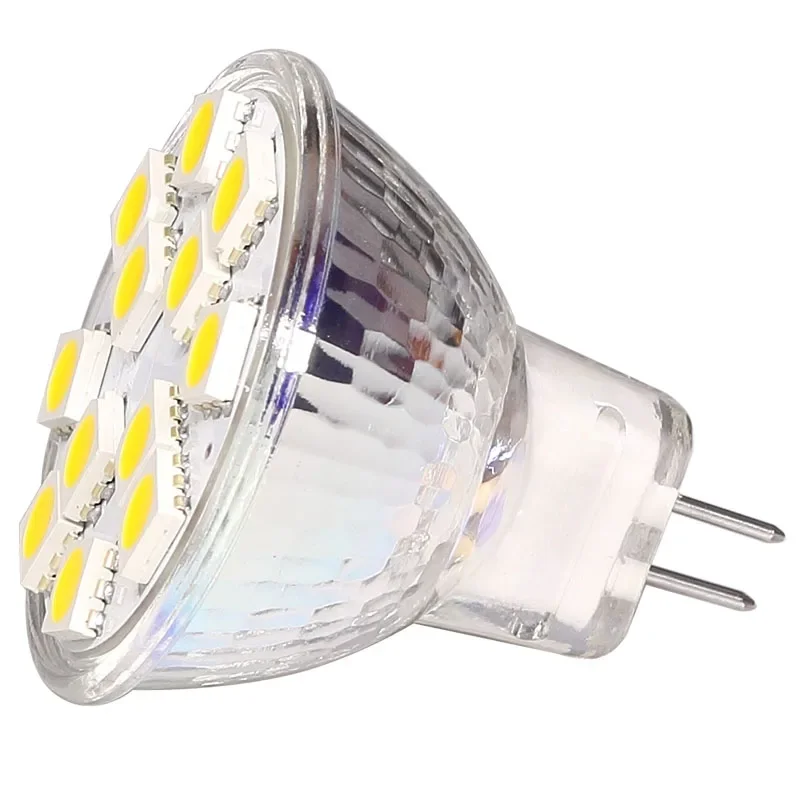 MR11 GU4 Dimmable LED Residential  Bulb 12pcsof 5050 SMD AC/DC10-30V 12V/24V   High Power Spot Light 5pcs/lot