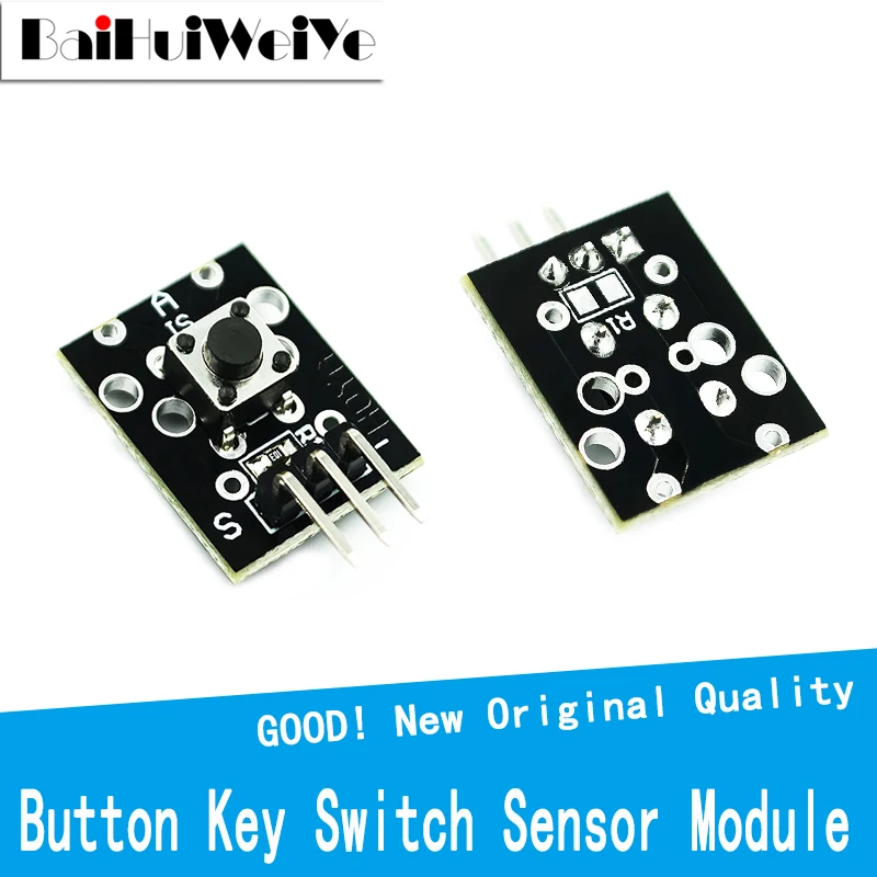 

10PCS KY004 3Pin Button Key Switch Sensor Module For Arduino Diy Starter Kit 6*6*5mm 6x6x5mm KY-004