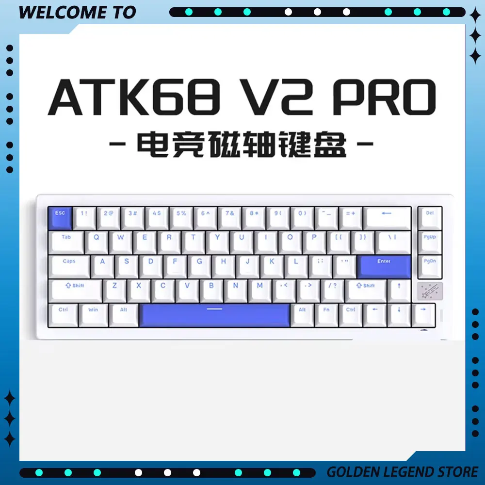 Atk68 V2 Pro E-sports Gaming Keyboard Hot Swap PBT Keycaps Low Delay RGB Keyboard Customized Gamer Computer Accessories Gifts