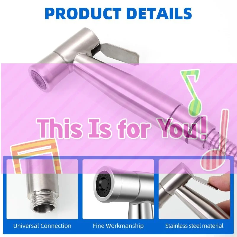 

【HMA】Portable Pressurized Handheld Sprayer Nozzle For Feminine Hygiene Care & Toilet Washing Cleaning Bathroom Accessory