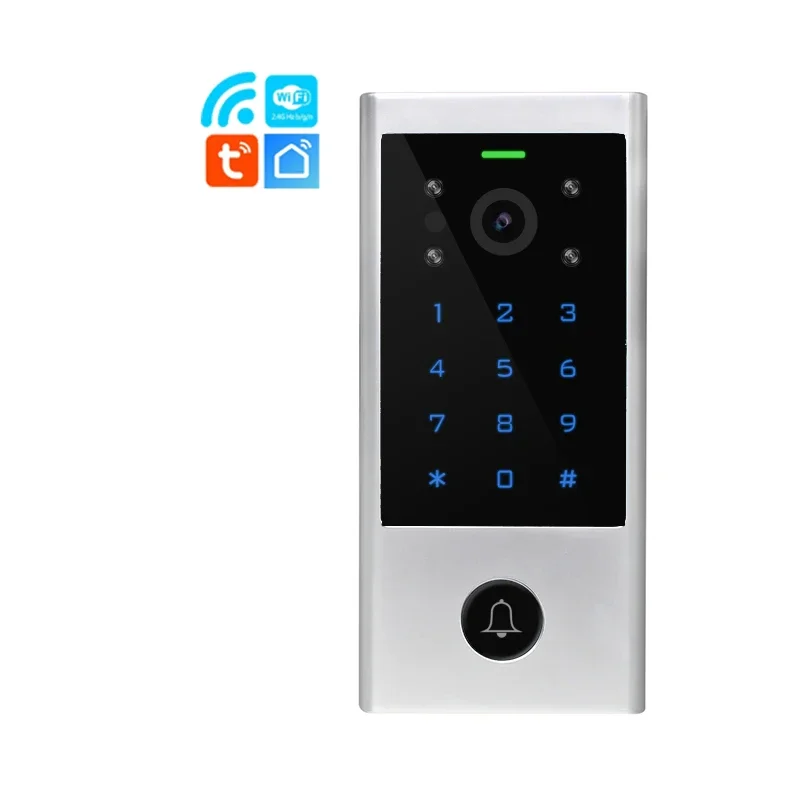 Tuya app remote control smart wifi RFID and keypad access control system with duplex video intercom