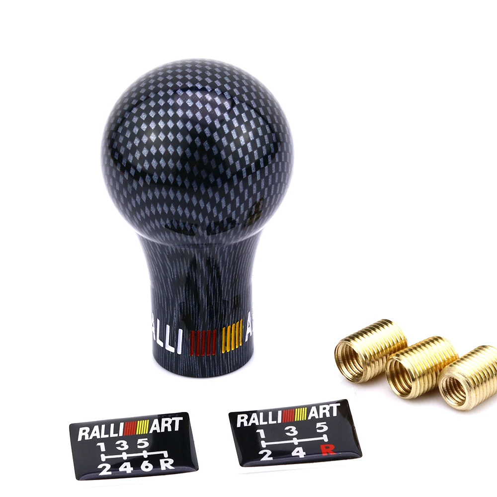 Ralliart Carbon Look Manual Transmission Gear Shift Knob For Mitsubishi