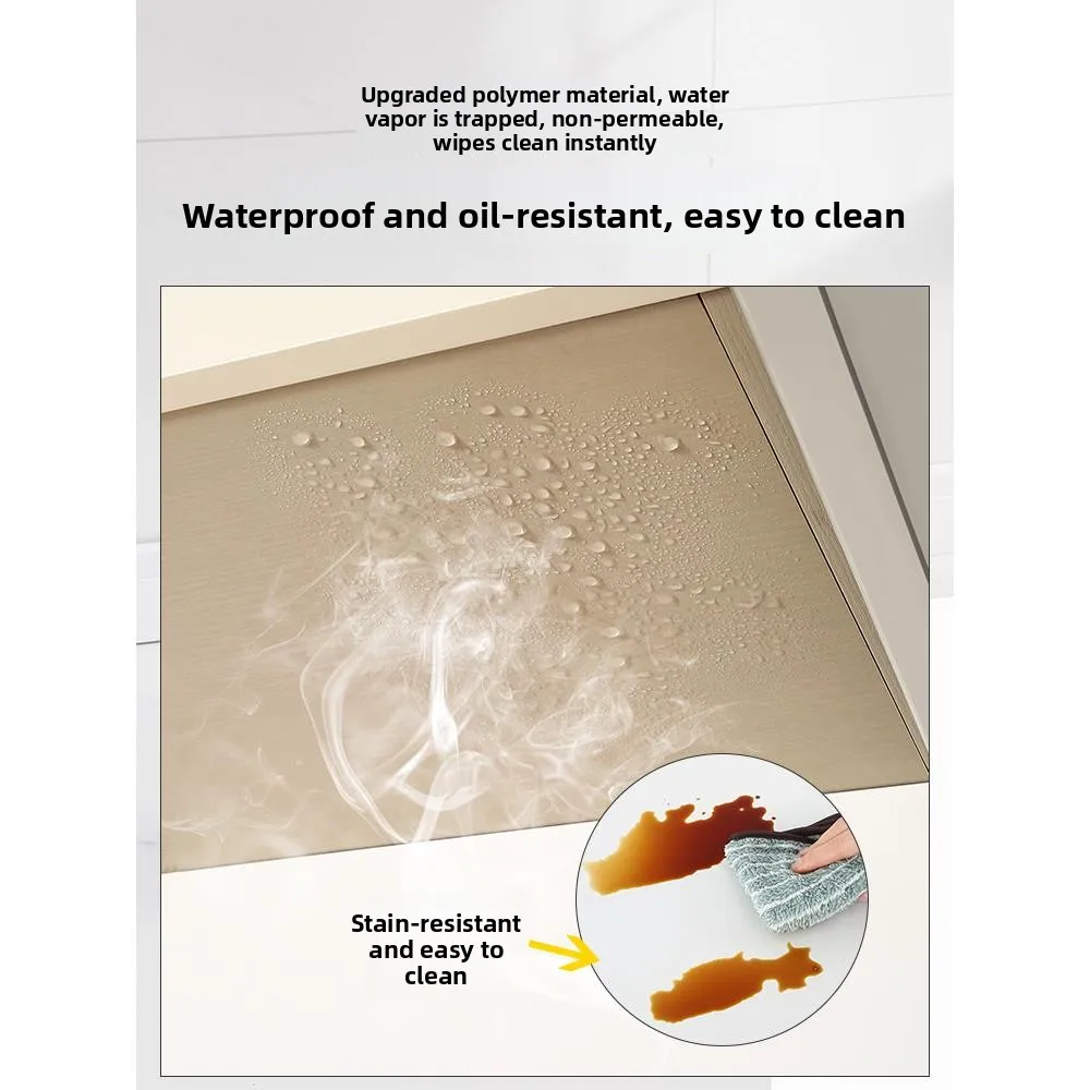 Kitchen Ceiling Cabinet Oil-Proof Stickers Waterproof Moisture-Proof Self-Adhesive Overall Cabinet Bottom Transparent Steam-P...