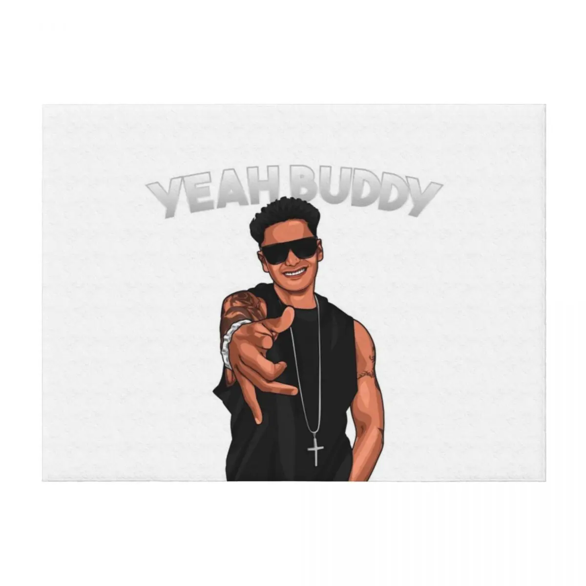 

Yeah Buddy DJ Pauly D Jersey Shore Throw Blanket Retros Large Travel Blankets