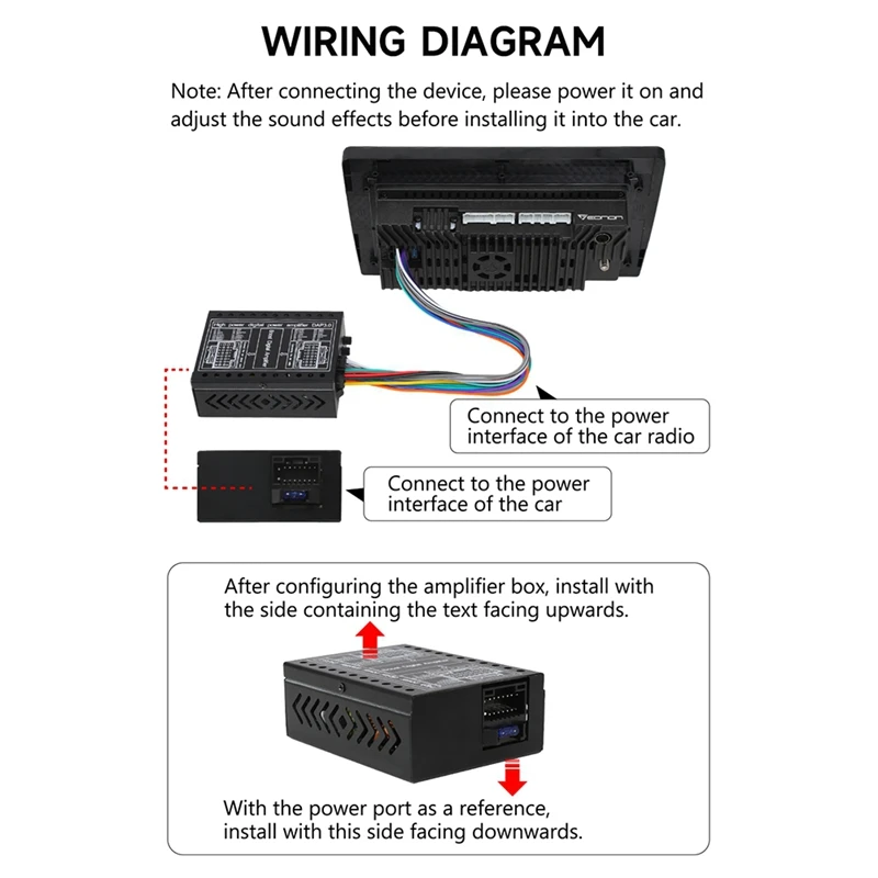 مضخم صوت ستيريو DSP لنظام Android ، معالجات صوت رقمية ، معزز hi-fi ، ترقية بدون فقد ، 4x60W ، DC 12V