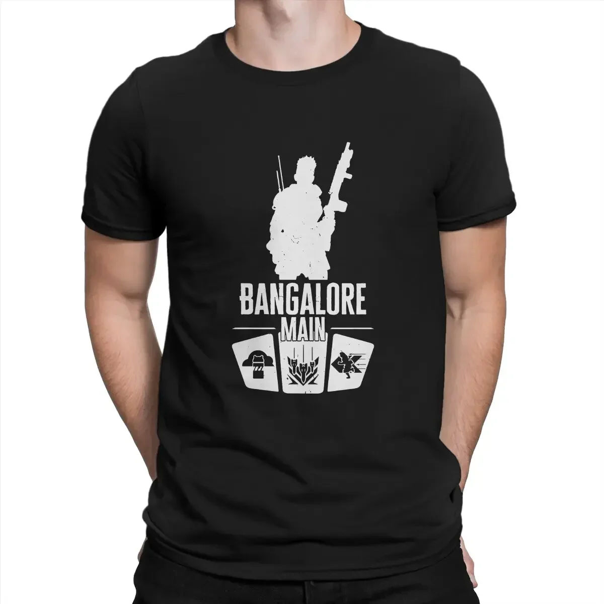 Bangalore T-Shirt Men Apex Legends Multiplayer Online Battle Arena Funny Cotton Tee Shirt Crewneck Short Sleeve T Shirts Tops