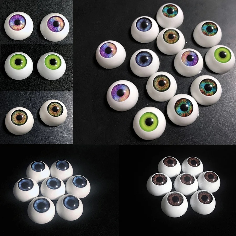 Doll Eyes Diameter 10/12/14/16/18 Mm Bjd Doll Round Acrylic Eyeball Dress Up Girl Diy Play House Toys Kid Gift Doll Accessories