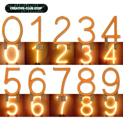 DC 3V LED COB 0-9 Numerals Filament Diode Parts Christmas Light Holiday Party Love Letter Decoration Light DIY Bulb Accessories
