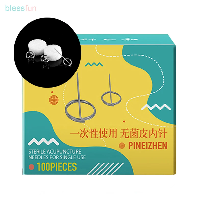 

10 Boxes*100pcs/box Intradermal Needle 0.22*5mm Sterile Ear Press Needle Auricular Embedded Type Acupuncture Needle Microneedle