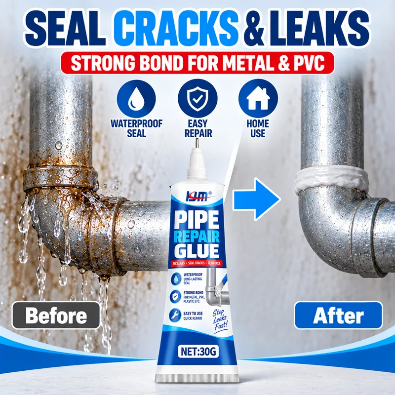KJM Pipe Repair Glue 30G Waterproof Leak Sealant Adhesive For PVC Metal Water Pipe Crack Repair Plumbing Fix Tool