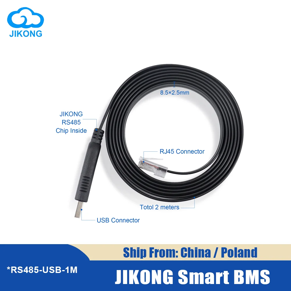 JKBMS RS485 TTL إلى USB موصل الكمبيوتر 2M لتحديث البرامج الثابتة إعدادات المعلمة لملحقات JIKONG Smart BMS JK BMS #1