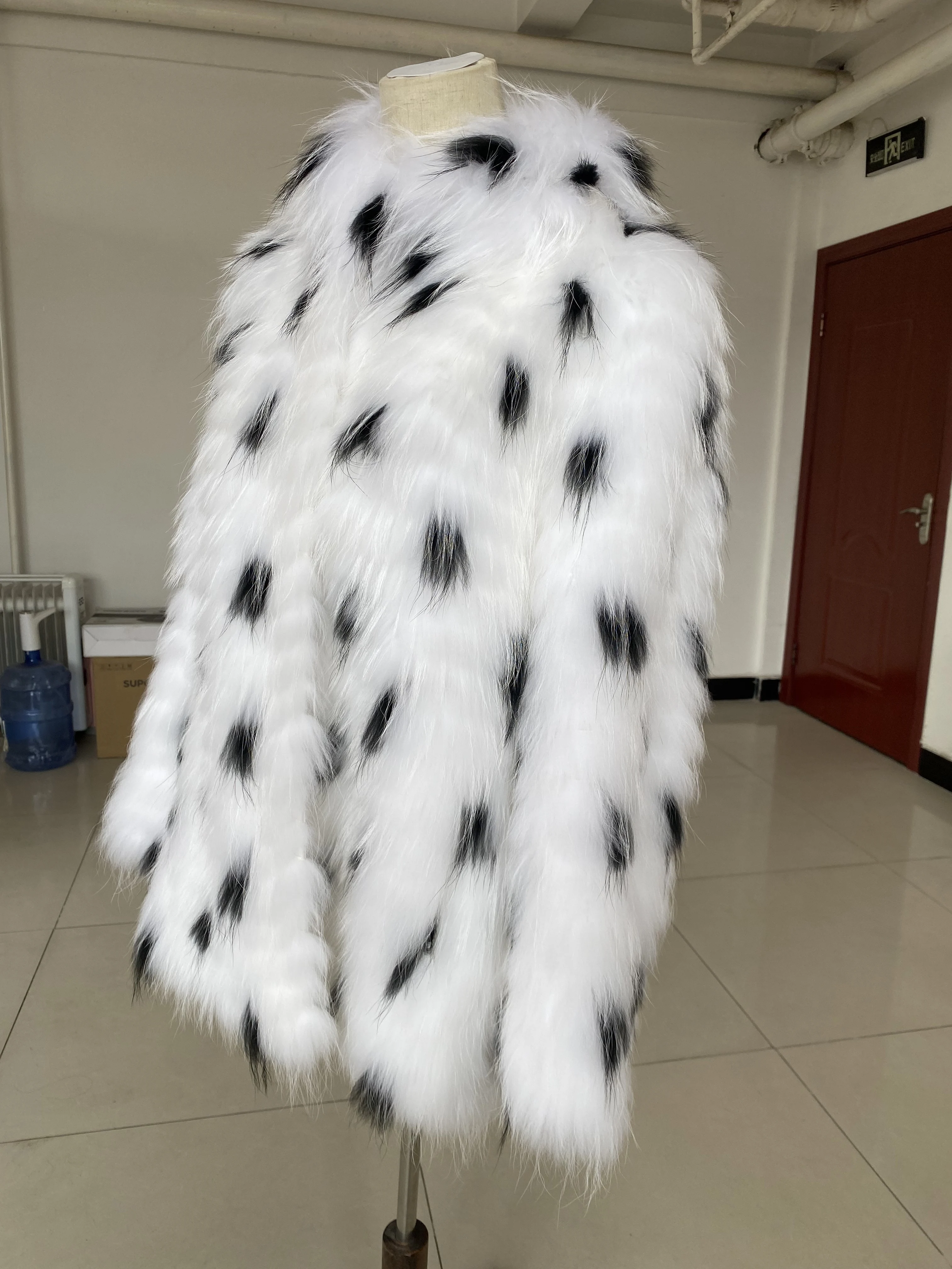 HDHOHR 2025 réel manteau de fourrure de renard femmes de luxe naturel tricoté vestes de fourrure de renard hiver chaud réel vêtements de fourrure pour femme grande taille