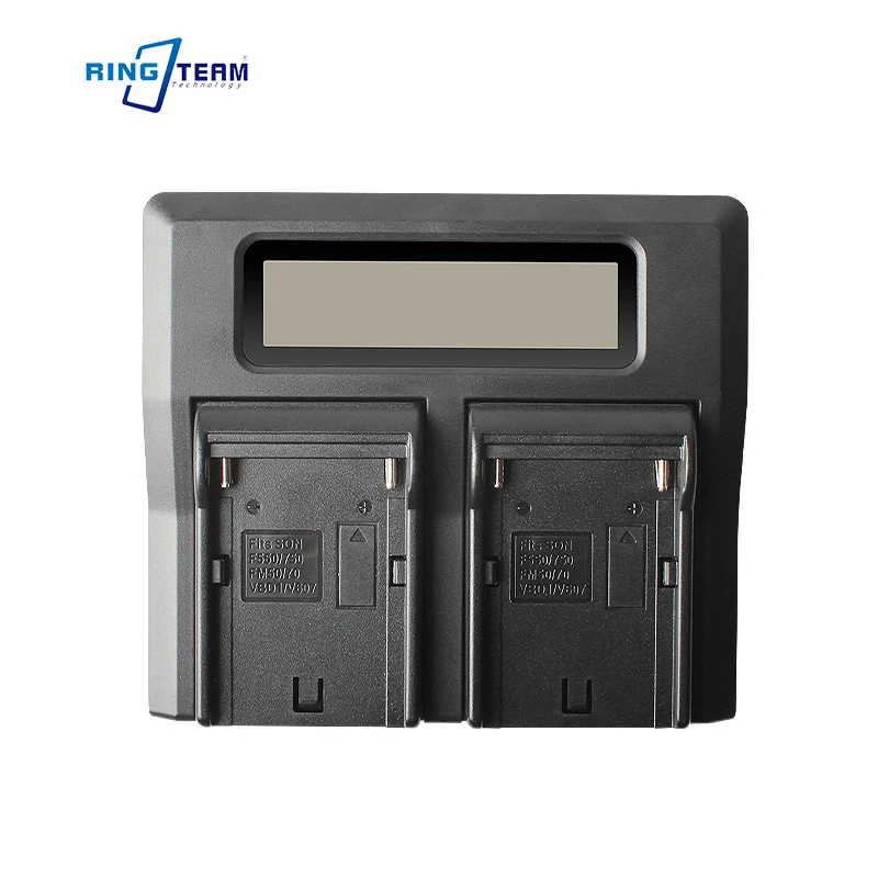 Dual Battery Charger for Sony NP-F550/F750/FM50/FM70 - Fast Charging