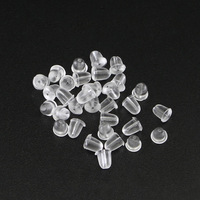 200pcs/lot Rubber Earring Back Silicone Round Ear Plug Blocked Caps Earrings Back Stoppers For DIY Earring Parts Jewelry Making