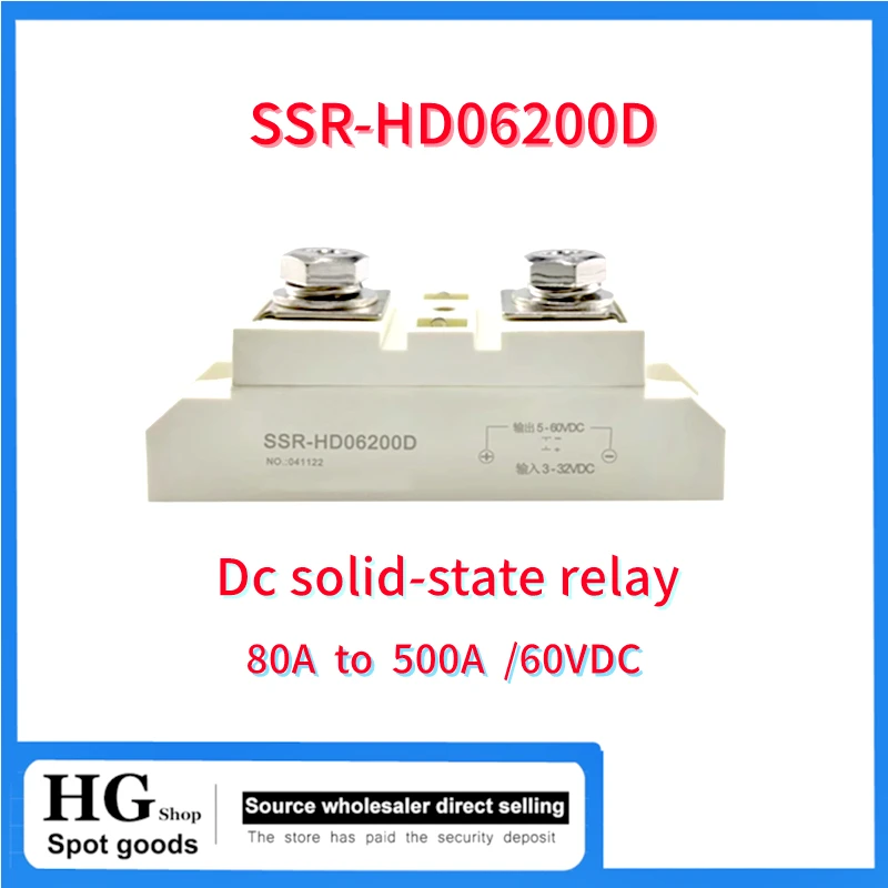 

Industrial solid state relay SSR HD06100D HD0680D HD06120D HD06150D 24VDC DC Control DC 80A 100A 120A 150A 200A 300A 400A 500A