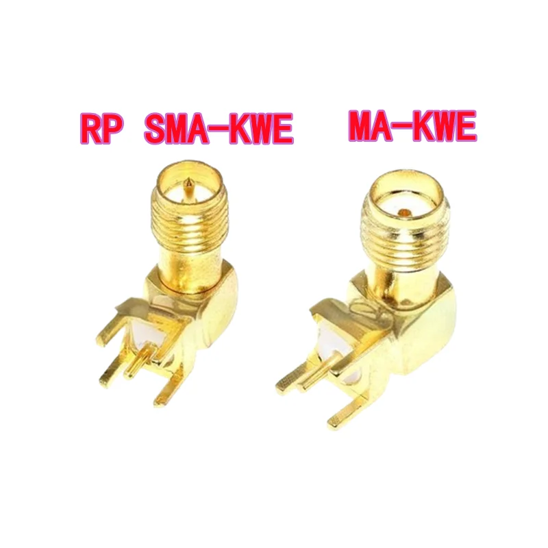 5PCS SMA-KWE Femmina Ad Angolo Retto Connettore Coassiale RF SMA PCB Adattatore di Montaggio per Antenna/Compatica RF/Design PCB