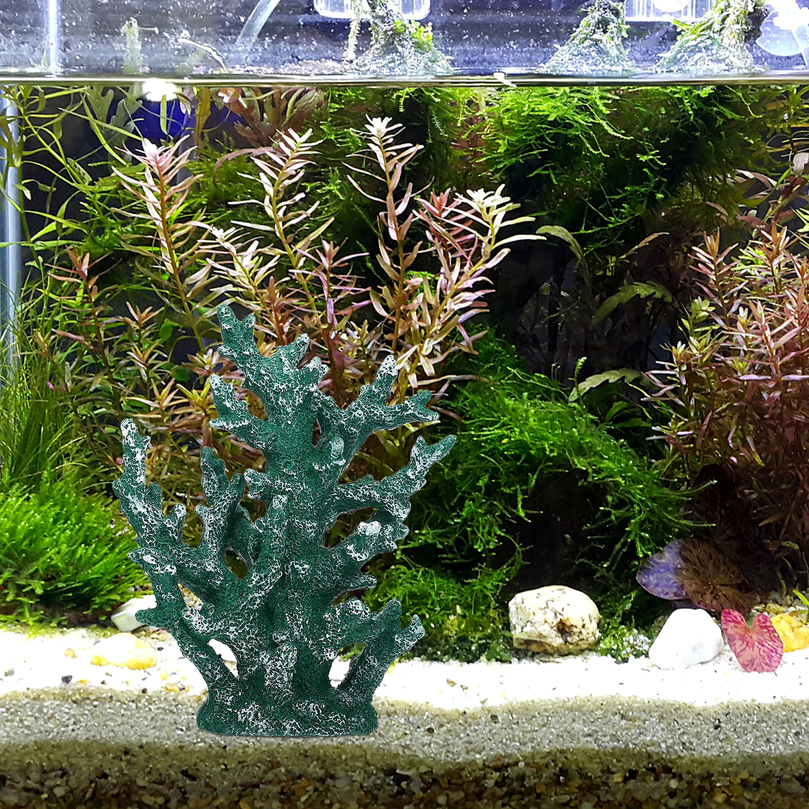 

Large Resin Coral Ornament Artificial Aquarium Coral Decor Fish Tank Decoration Lifelike Resin Craft Sculpture Mediterranean