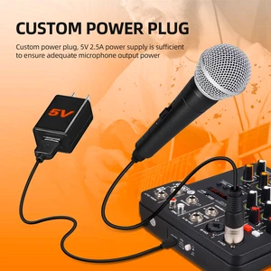 Froner-Bluetooth Audio Mixer for Mixture Console, DJ Controller, Phantom Power, Low Lower Noise, PC Recording, 5.0, 48V, V4 12 Main DJ Controller Sales - №7