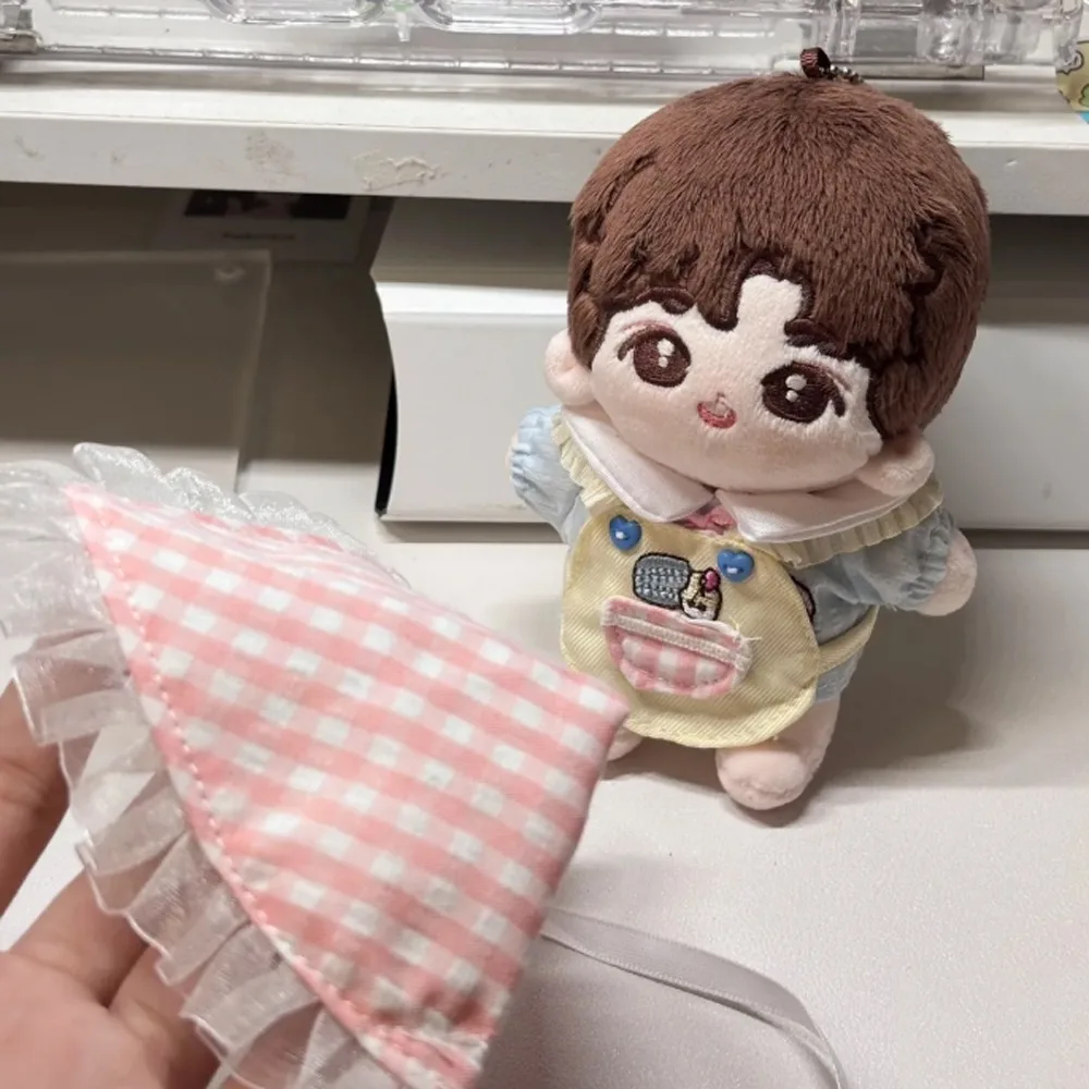 

Kitchen 10cm Cotton Doll Clothes Apron Suit Doll Clothes Outfit Headscarf Cartoon Doll Dress Up Set 10cm Cotton Doll