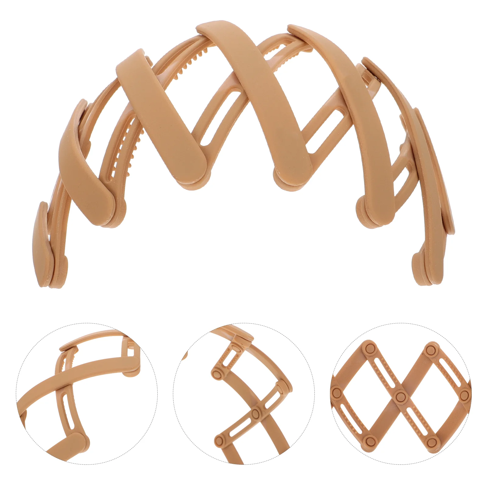 

2 Pcs Headband Hair Jewelry Plastic Women Teethed Hairband Non Girls Retractable Pocket Makeup