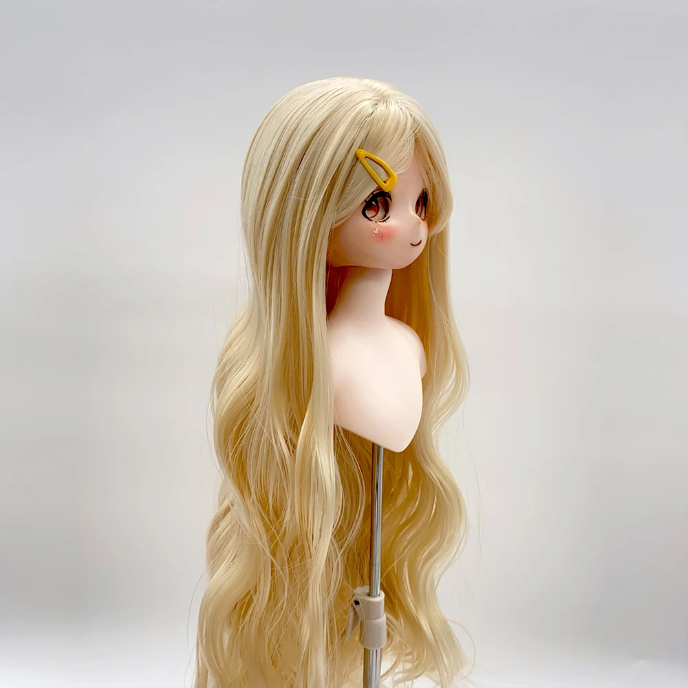 1/4 1/3 Bjd SD Puppe Perücke Weiche Seide Langes Lockiges Haar mit Pony Diy Mädchen Spielzeug Dress Up Mode Puppe Zubehör Puppe Haar Bündel