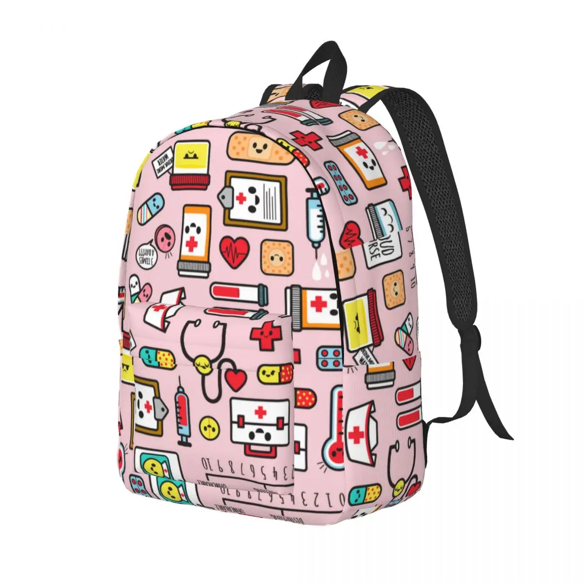 Backpack for Kindergarten Primary School Student Enfermera En Apuros Doctor Nurse Medical Health Bookbag Boy Girl Kids Daypack