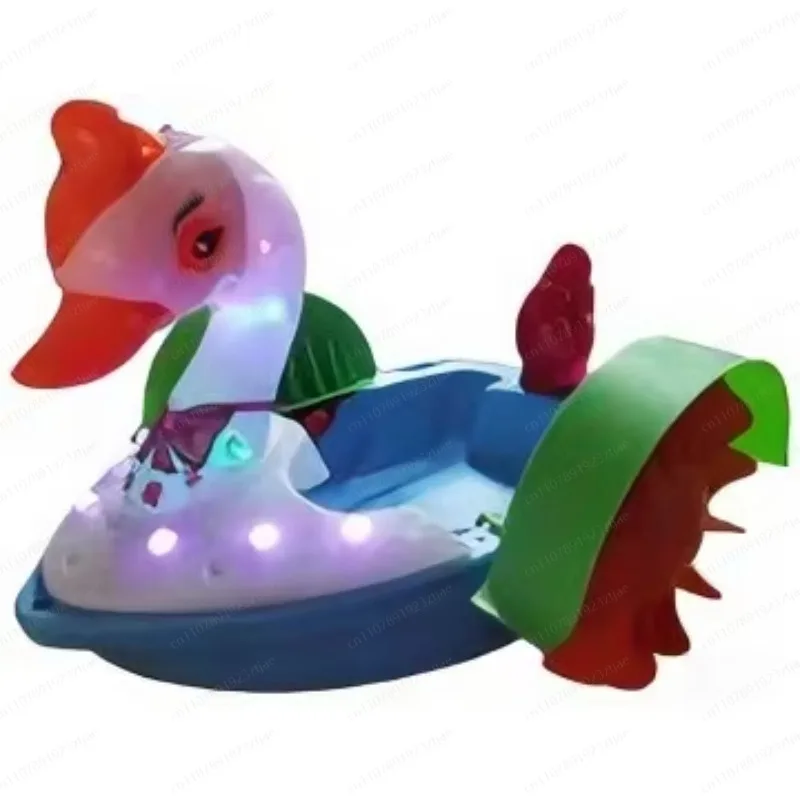 Children's Single Hand Boat, Water Park Durable PE LED Luminous Boat, Household Outdoor Water Toys