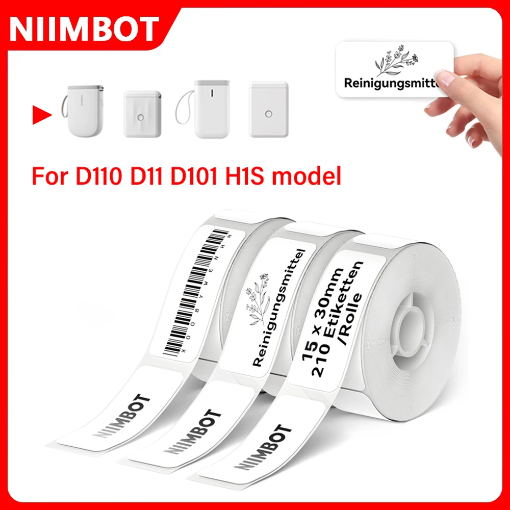 Niimbot Label Paper Rolls Thermal Label Tape Sticker BPA Free Self-adhesive Printer Stickers For Niimbot D110 D11 Mini Printer