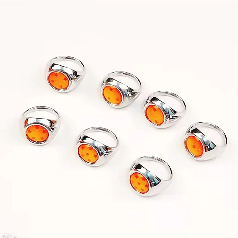 Dragon Ball Rings Seven Planet Peripheral Ring Alloy Rings Star Wish Balls Male Students Fashion Simple Exquisite Jewelry Gift