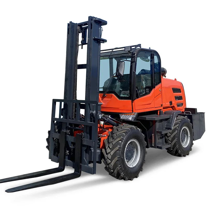 Factory Price Off-road Forklift 3 -7 Ton Rough All Terrain diesel Brand New Powerful Indoor Outdoor Use Stacker