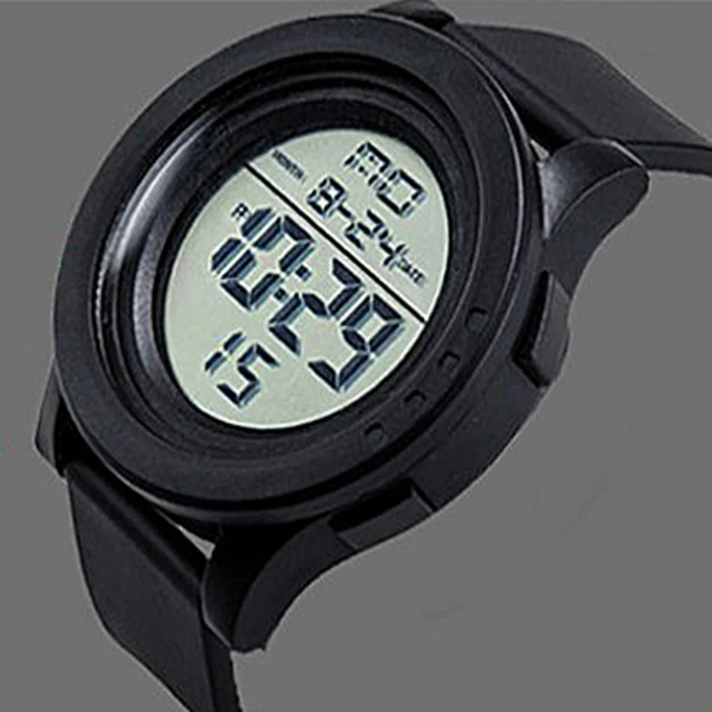 

Large Screen LED Sports Digital Watch Black Waterproof Stopwatch Countdown Dual Time Alarm Clock Watch Alarm Clock