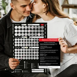 1 Piece The Love Game Scratch Off Poster Game Black Paper For Couples Valentine's Day Gifts Wall Poster Gift For Her And For Her