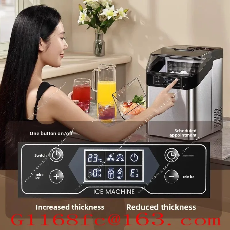 Cube Shape Automatic Electric Ice Maker Stainless Steel Housing Large Capacity Mini Ice Making Machine For Home Part