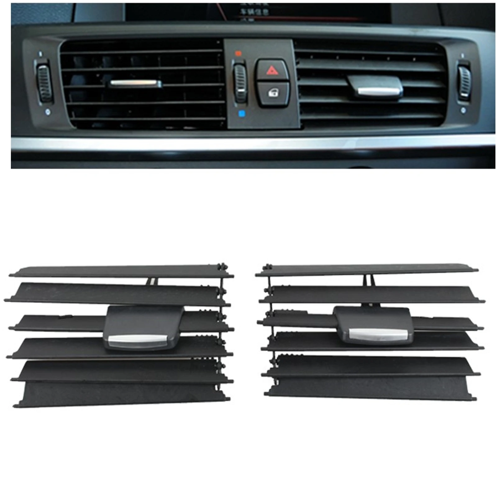 

For BMW X3 F25 2011-2017 Car Front Center Console Air Outlet Vent Grille Trim Central Conditioning Fresh Grill Frame Cover Strip