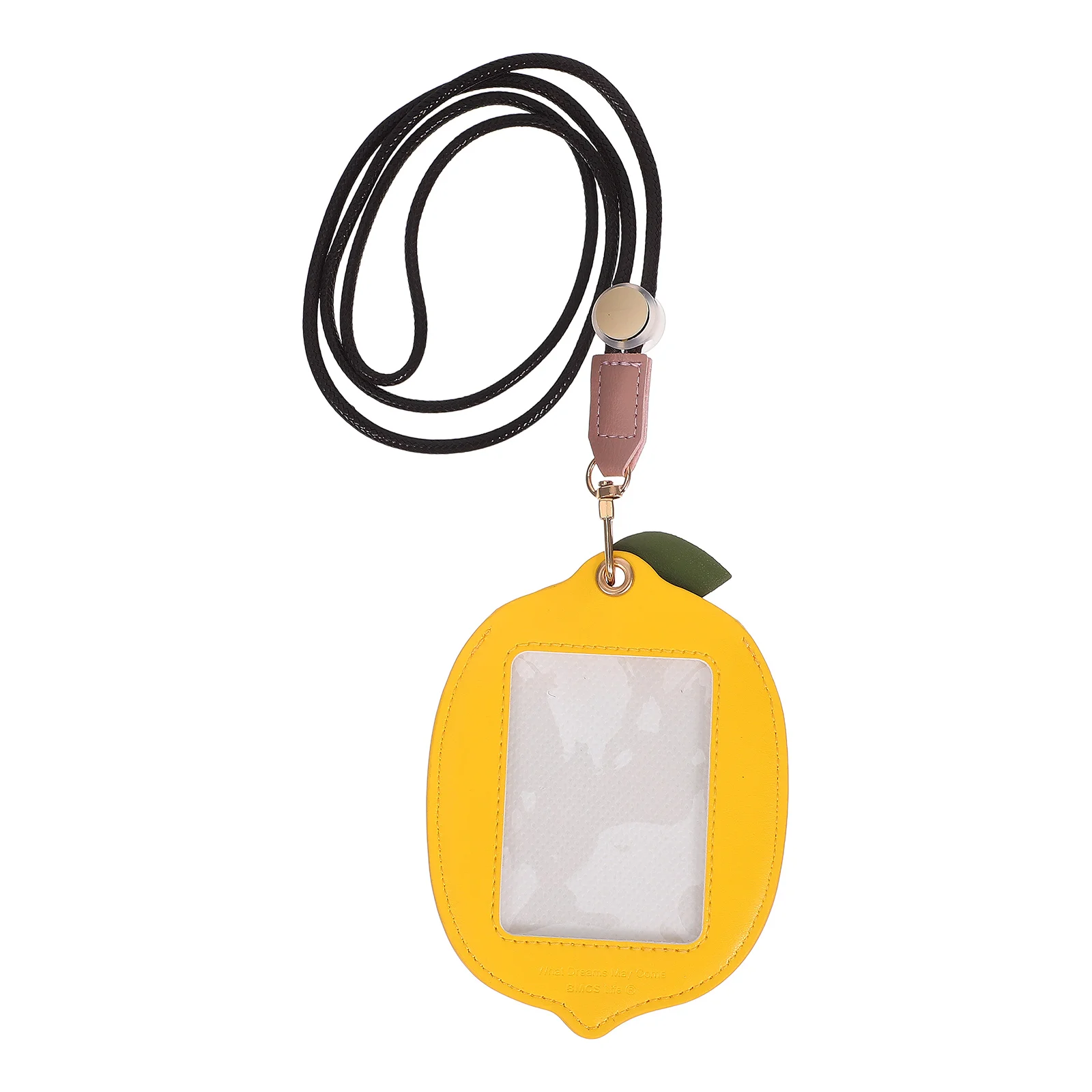 

Lemon ID Card Holder Set Cute Badge Lanyard PU Cover Sleeve for Work Professional Name Tag Accessories