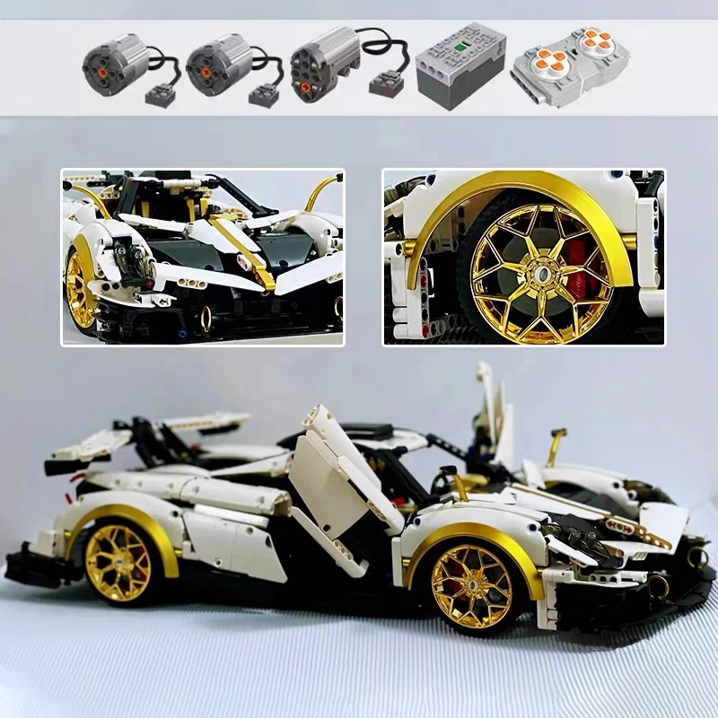 Technical 1:8 Super Sport Car APP Remote Control Building Blocks Idea Racing Vehicle Model Brick Toys For Kid Birthday Gift MOC