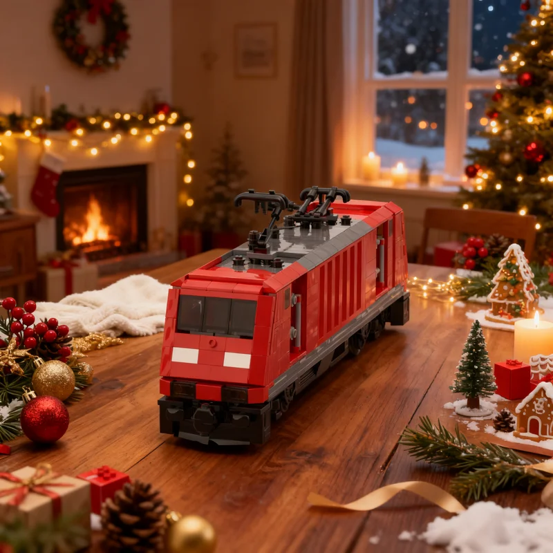 704pcs MOC DB Siemens ES 64 F Cargo Train Motorised City Cargo Model Building Blocks Architecture Collection Brick Assemble