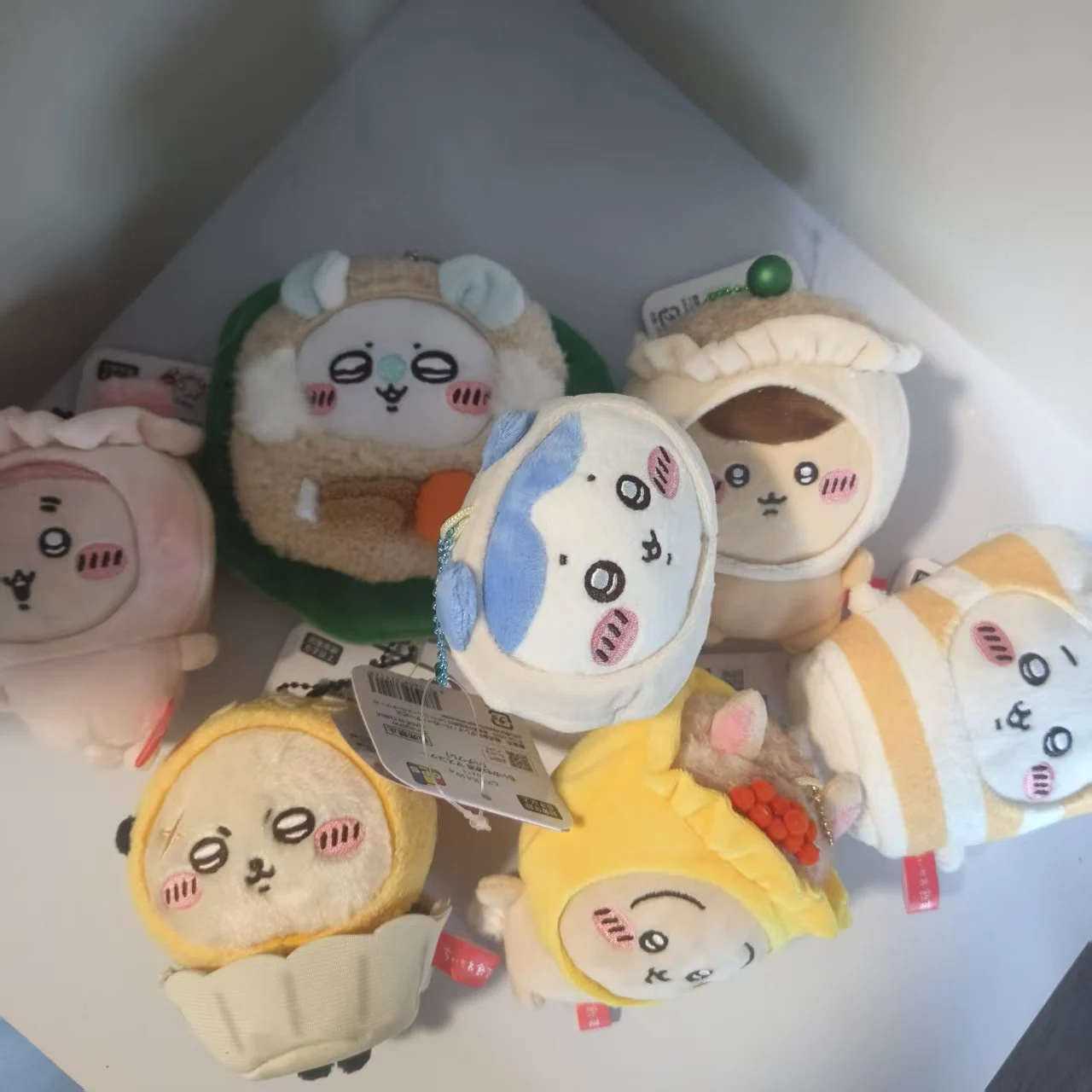 طبعة محدودة من سلسلة شاي تشيكاوا شاي الصباح Usagi Hachiware قلادة قطيفة، سلسلة مفاتيح دمية قطيفة، هدية عيد ميلاد للأصدقاء #2