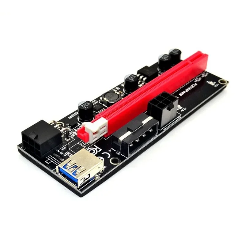 VER009S Plus PCI-E Riser Card PCI Express 1X to 16X USB 3.0 Cable SATA to 6Pin Connector for Graphics Video Card