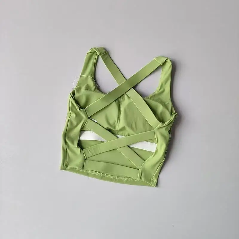 Nahtloser Sport-BH, sexy Yoga-Fitness-Top, Sport-Laufunterwäsche, Push-Up-BH, Sportbekleidung, Bralette für Damen – Detail 10