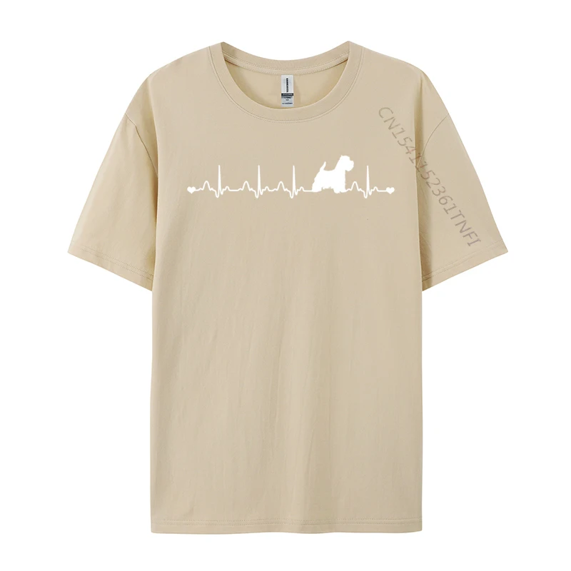 West Highland Terrier Heartbeat For Dog Mom Westie Party Watering Can Heartbeat T Shirt Tops Shirts For Men Company T-Shirts