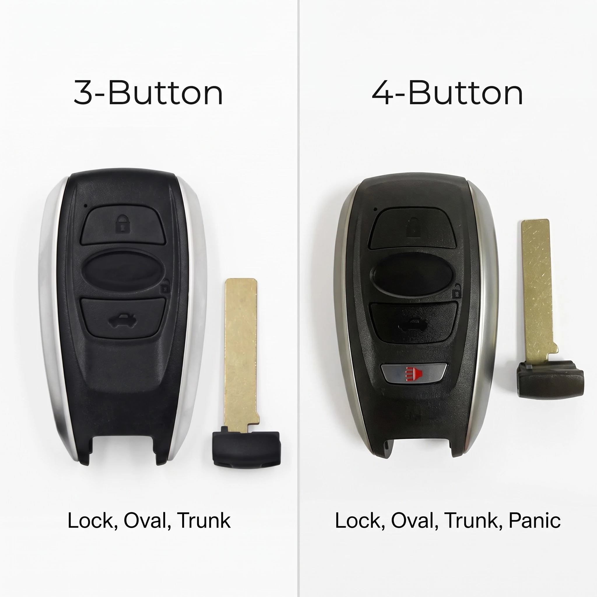BEST KEY  3/4BTN Remote Smart Car Key Shell Case Fob for Subaru BRZ Legacy Impreza Forester WRX Outback XV Crosstrek Replacement