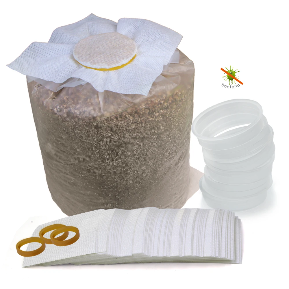 Mushroom Planting Bag Fruiting Ring Kit for Farm Edible Fungus Cultivation Garden Planter Tool Breathable Non-Woven Sealing Film