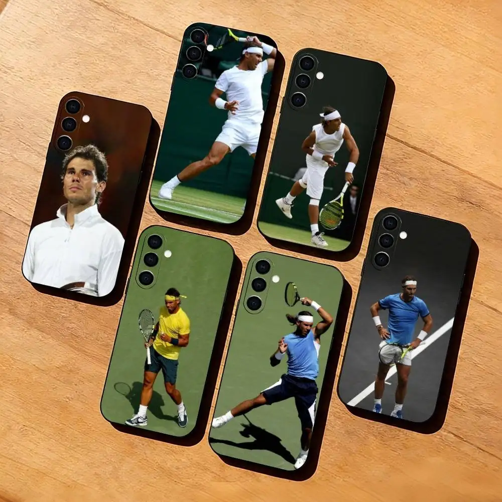 Tennis champion R-Rafael Nadal  Phone Case Black Silicone Soft For Samsung Galaxy A73,A72,A71,A70,A53,A52,A51