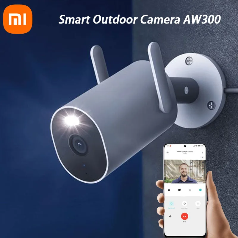 Global Version Xiaomi Outdoor Camera AW300 Full-Color Night Vision 2K Full-HD Real-Time Voice Intercom Sound And Visual Warning