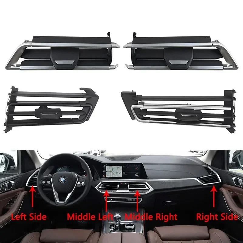 

Car Front Dash Air Conditioner Repair Kit A/C Outlet Conditioning Vents Trim For BMW X5 X6 X7 Series G05 G06 G07 2019-2022