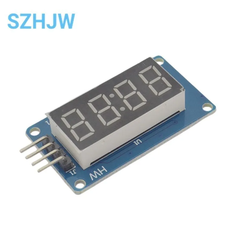 Módulo de pantalla LED TM1637 para Arduino, 7 segmentos, 4 Bits, reloj de 0,36 pulgadas, tubo de ánodo rojo, paquete de cuatro tarjetas de controlador de serie, 1/5/10 Uds.