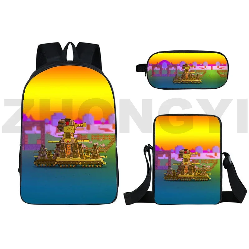 

3D Print Anime World of Tanks Backpack 3 Pcs/set Bookbag War Thunder 16 Inch Bagpack Teenager Travel Gerand Tanks Daily Pack